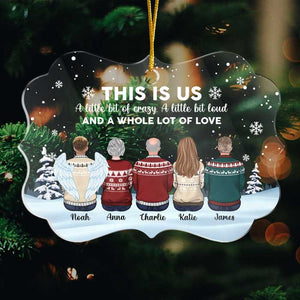 Family Is The Greatest Christmas Gift - Personalized Custom Benelux Shaped Acrylic Christmas Ornament - Gift For Family, Christmas Gift