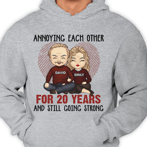 Annoying Each Other For Many Years Still Going Strong - Anniversary Gifts, Gift For Couples, Husband Wife - Personalized Unisex Hoodie.