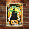 A Wonderful Halloween With Your Cat - Personalized Metal Sign