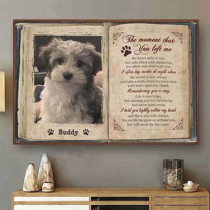 The Moment That You Left Me - Upload Image, Personalized Horizontal Poster.