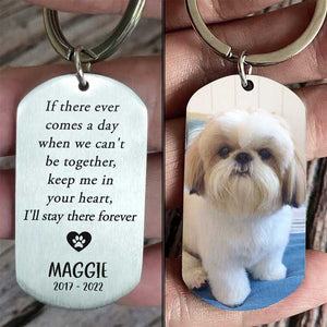 You're Gone But Not Forgotten - Upload Image, Gift For Pet Lovers - Personalized Keychain.