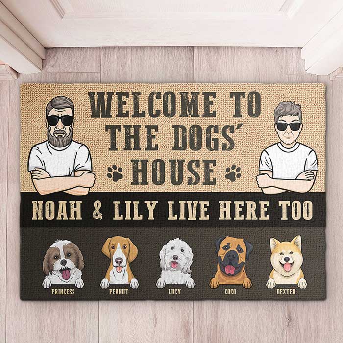 Welcome To The Dog Home - Funny Personalized Dog Decorative Mat, Doorm -  Pawfect House ™