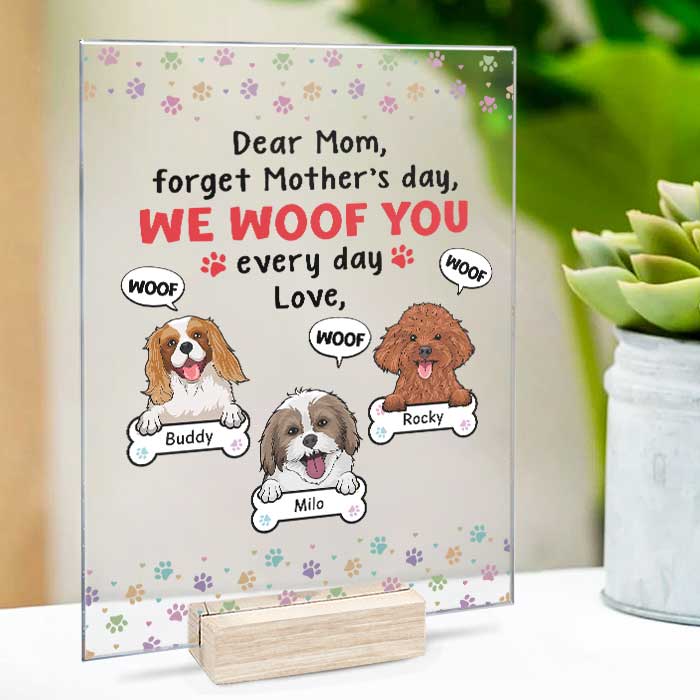 To The Best Dog Mom You Are Paw-fect - Gift For Mother's Day, Personalized  Acrylic Plaque