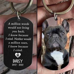 You're Gone But Not Forgotten - Upload Image, Gift For Pet Lovers - Personalized Keychain.