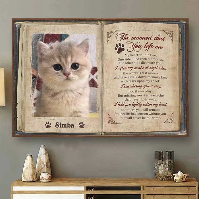 The Moment That You Left Me - Upload Image, Personalized Horizontal Poster.