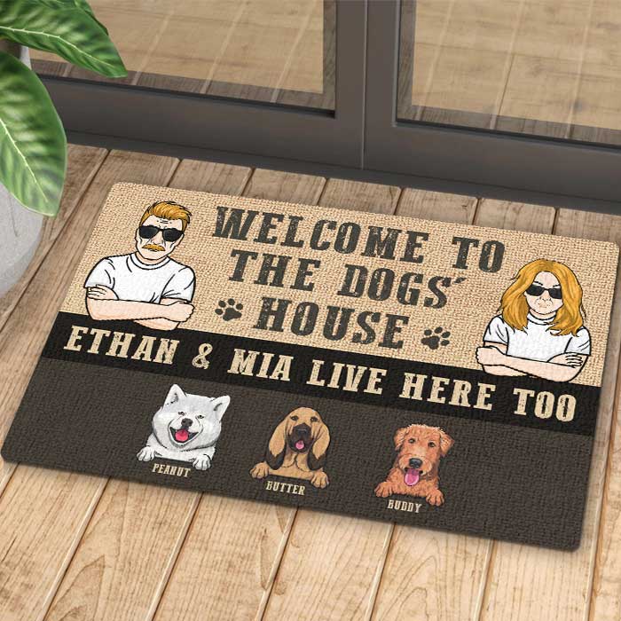 Welcome To The Dog Home - Funny Personalized Dog Decorative Mat, Doorm -  Pawfect House ™