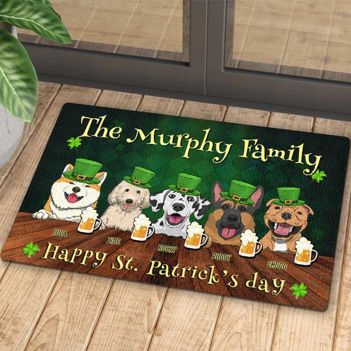 Family Celebrate Saint Patrick's Day - Drunk Lives Matter - Personalized Decorative Mat.