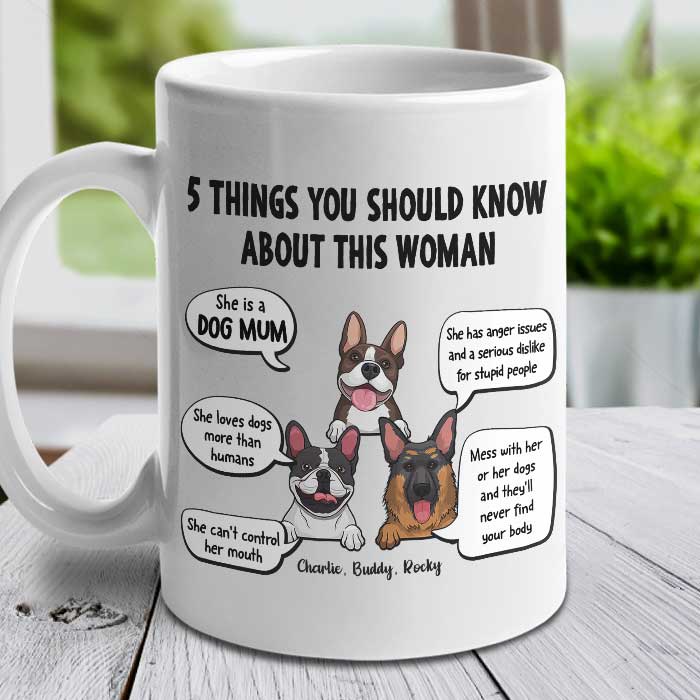 Personalized dog mug 5 dogs best sale