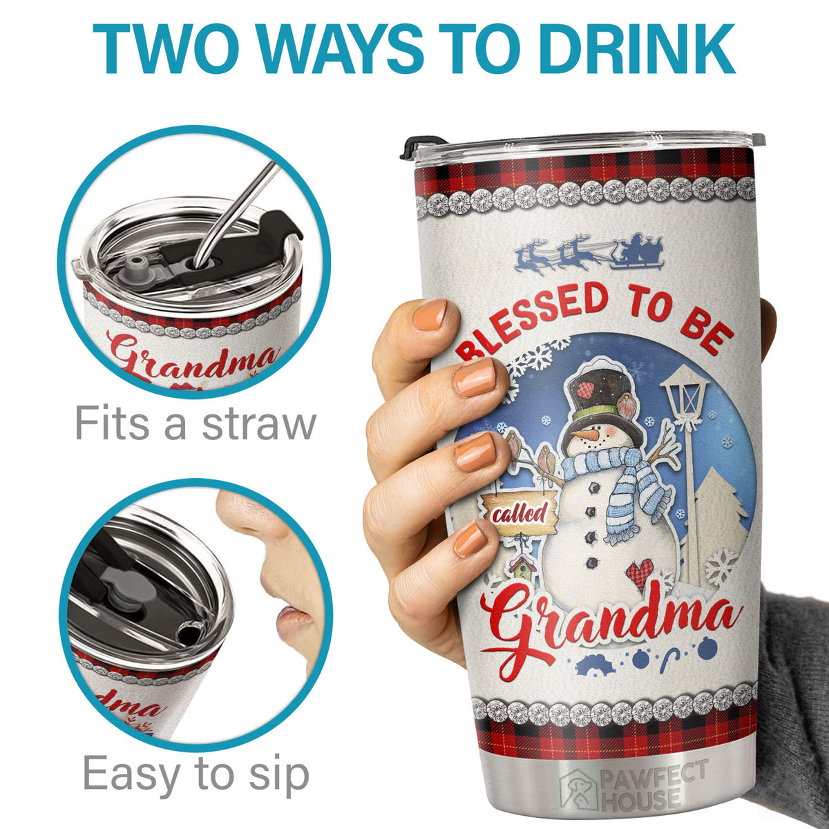 Heureux d'être appelé grand-mère - Gobelet - Cadeau pour grand-mère et grands-parents