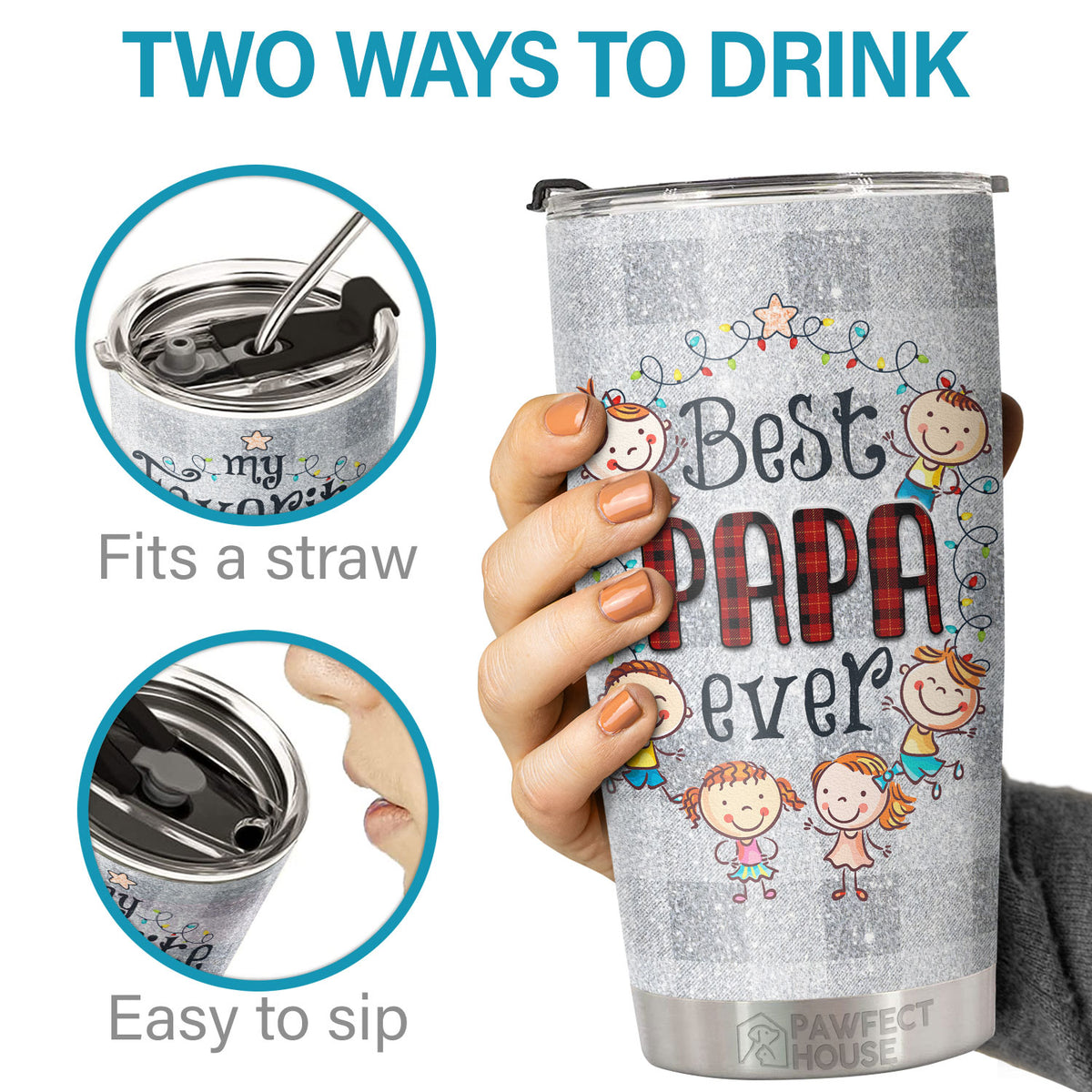 Mes personnes préférées m'appellent Papa - Gobelet - Cadeau de Noël pour la famille, les couples, les amis, Décoration de Noël, Cadeau de vacances