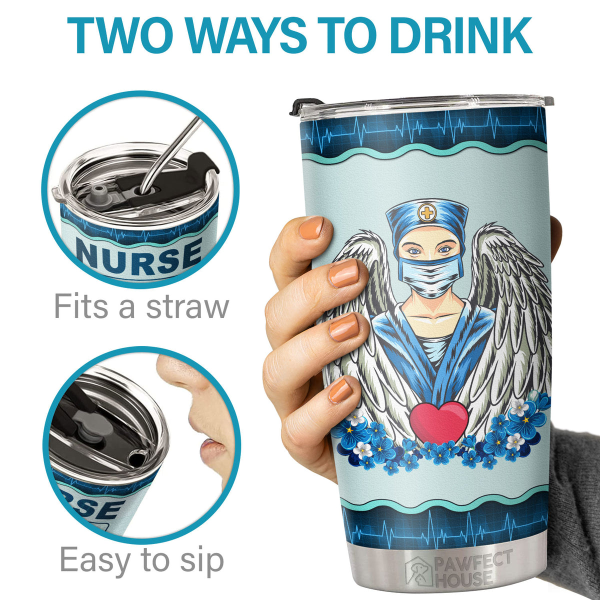 Valeurs nutritionnelles pour infirmière Miracle Worker - Gobelet - Cadeau d'appréciation, de remise de diplôme, de retraite, de remerciement pour infirmière, cadeau pour la Semaine des infirmières, vie d'infirmière