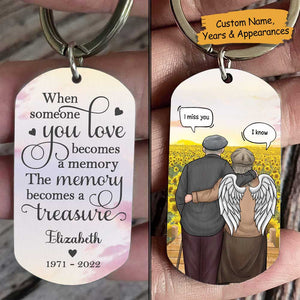 When Someone You Love Becomes A Memory, The Memory Becomes A Treasure - Personalized Keychain.