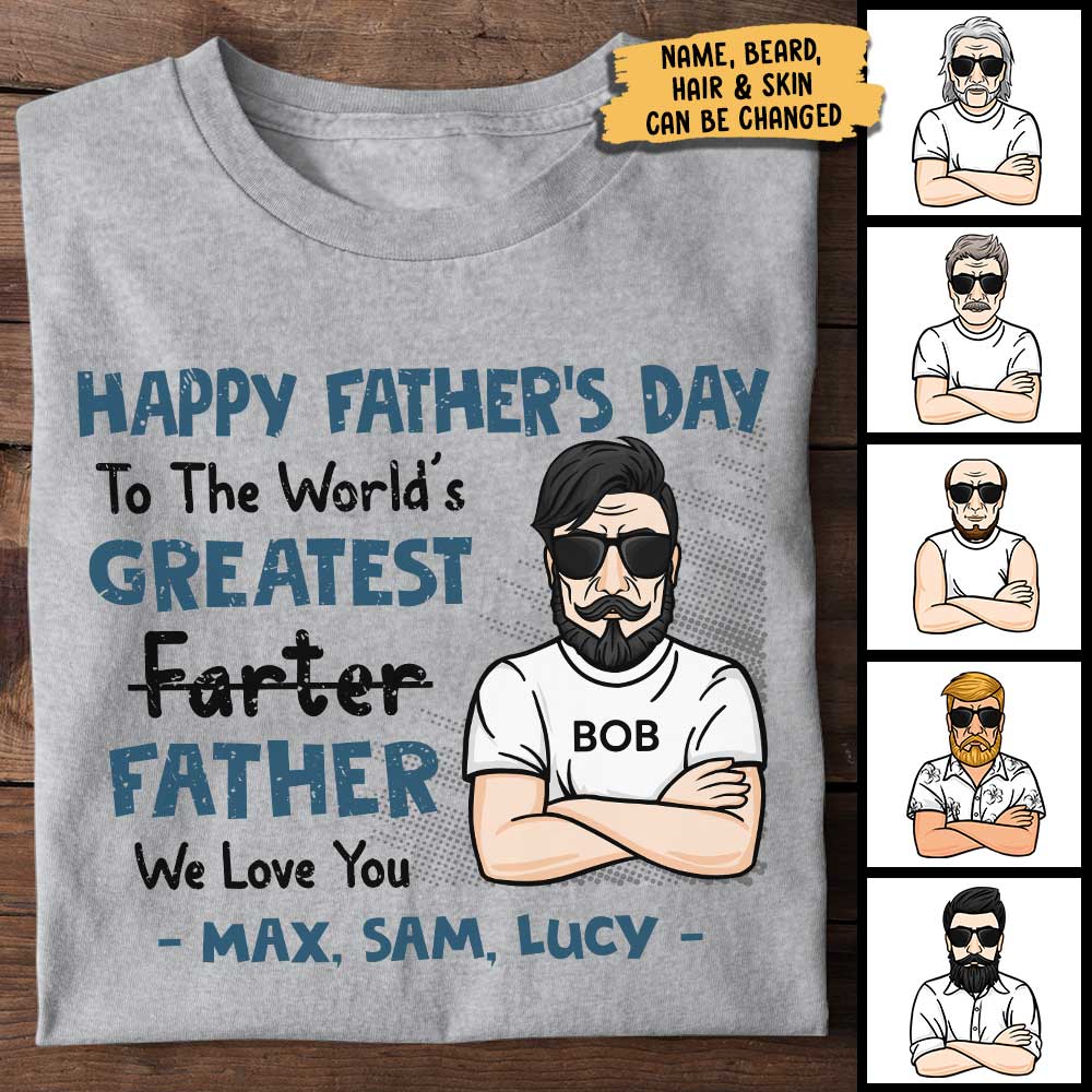 World's Greatest Farter - Gift for Dads - Personalized Unisex T-Shirt.