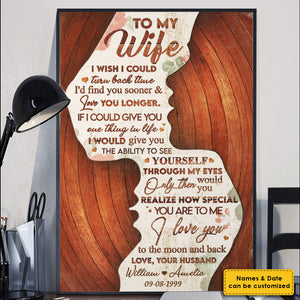 I Love You To The Moon And Back - Personalized Vertical Poster.