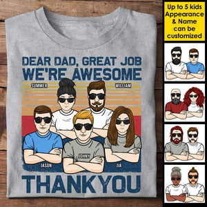 Thank You Dad We Are Awesome - Personalized Unisex T-shirt - Gift For Dad