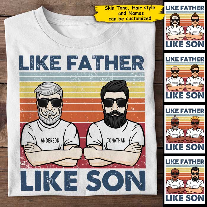 Like Father Like Son - Personalized Unisex T-Shirt.