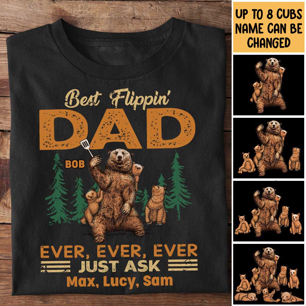 Best Flippin' Dad - Gift For Dads - Personalized Unisex T-Shirt.