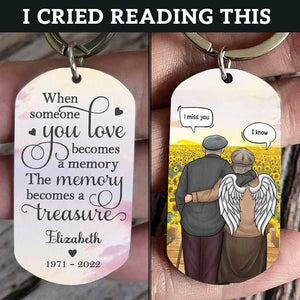 When Someone You Love Becomes A Memory, The Memory Becomes A Treasure - Personalized Keychain.