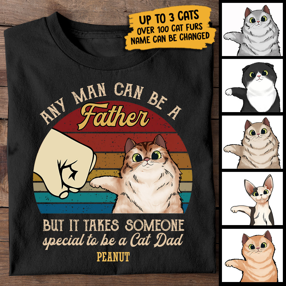 Special To Be A Cat Dad - Gift for Dad - Personalized Unisex T-Shirt.