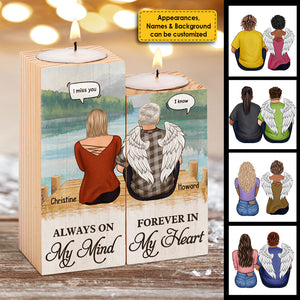 Always On My Mind, Forever In My Heart - Personalized Candle Holder.