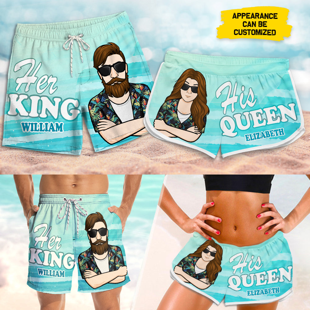 King Queen Boxers Couple Matching Boxers Underwear Briefs