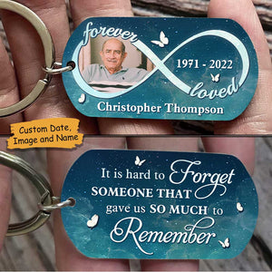 You Gave Us So Much To Remember, We Love You Forever - Upload Image, Personalized Keychain.