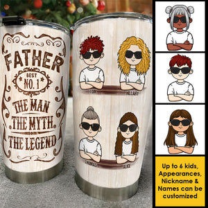 Best Number One Grandpa, The Man, The Myth, The Legend - Gift For Dad, Grandpa - Personalized Tumbler