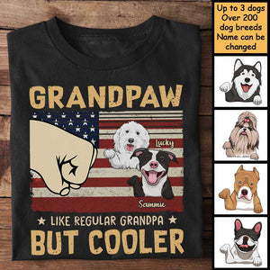Grandpaw Is More Cooler - Personalized Unisex T-Shirt.