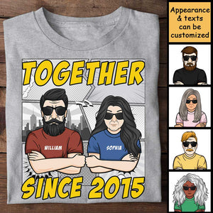 You And Me Together Since 2015 - Gift For Couples, Husband Wife - Personalized Unisex T-shirt