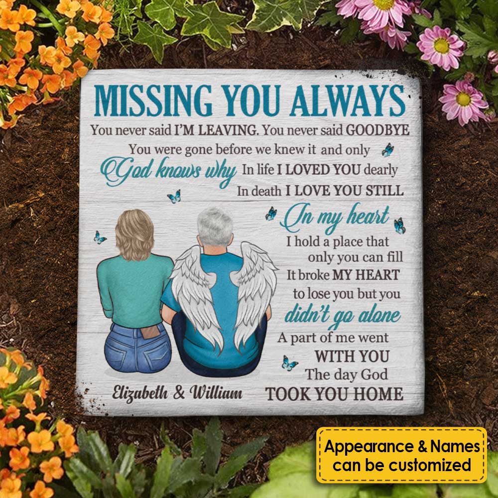 It Broke My Heart To Lose You, But A Part Of Me Went With You - Personalized Memorial Stone, Human Grave Marker - Memorial Gift, Sympathy Gift