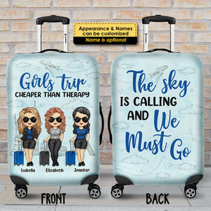 The Sky Is Calling And We Must Go - Personalized Luggage Cover