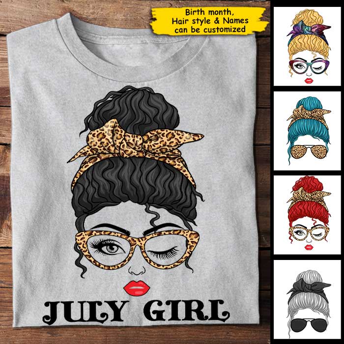 Birth Month Girl - Personalized Unisex T-Shirt.