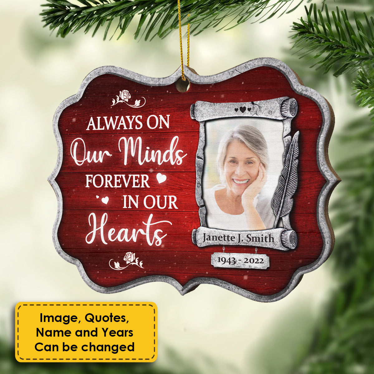 There Is A Little Bit Of Heaven In Our Home - Personalized Custom Benelux Shaped Wood Christmas Ornament