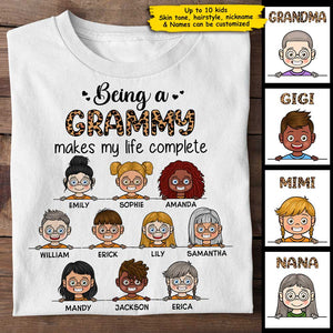 Being A Grammy Makes My Life Complete - Personalized Unisex T-Shirt.