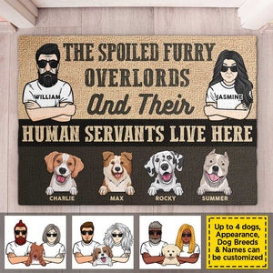 The Spoiled Furry Overlords - Personalized Decorative Mat - Gift For Pet Lovers