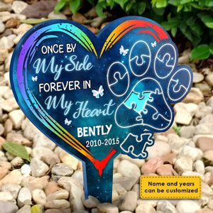 Once By My Side Forever In My Heart - Personalized Garden Stake.