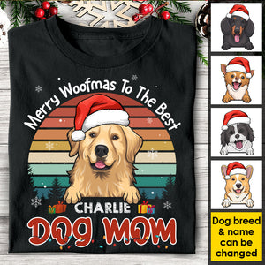 Merry Woofmas To The Best Mom & Dad - Personalized Unisex Sweatshirt, T-shirt, Hoodie.