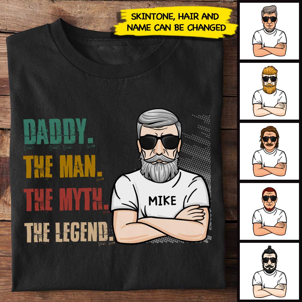 The Legend Of Dads - Gift for Dad - Personalized Unisex T-Shirt.