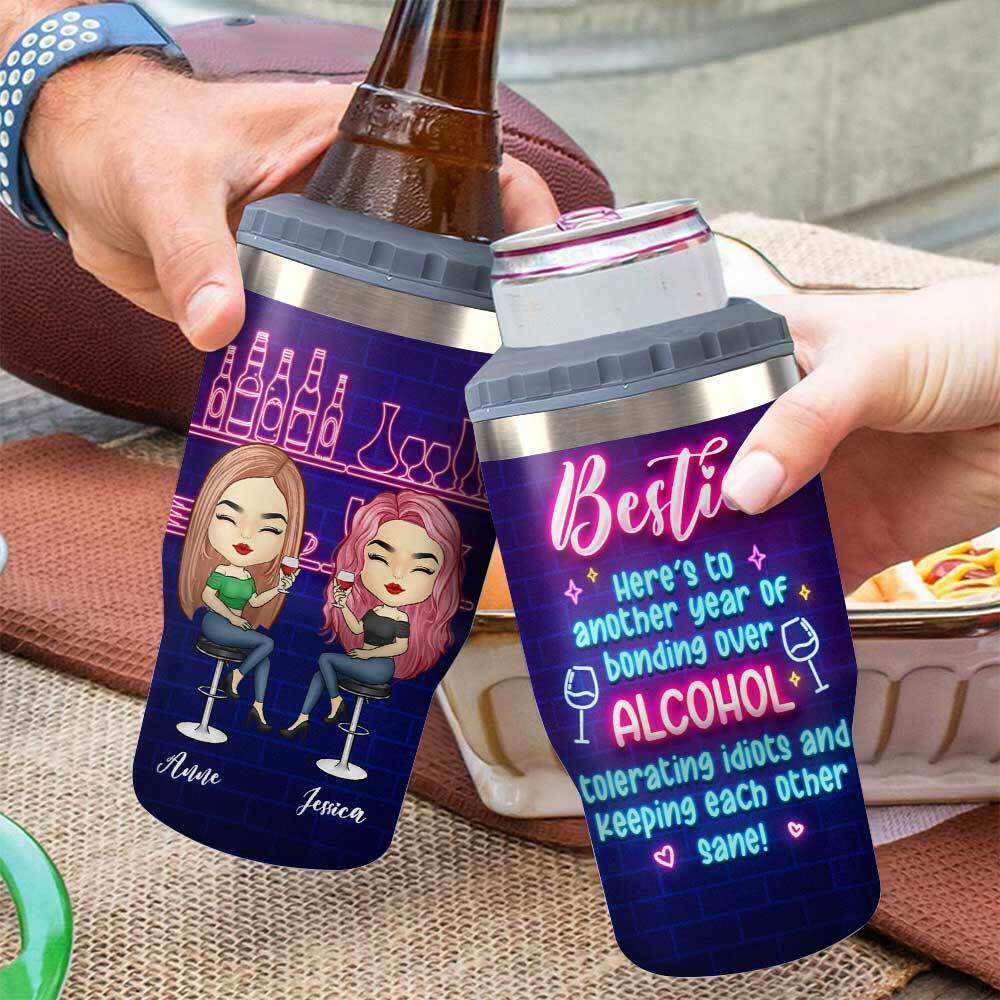 Chillin' At The Beach With My Bestie - Personalized Can Cooler - Gift -  Pawfect House ™