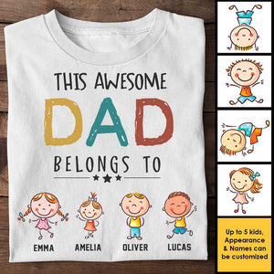 This Is Our Awesome Dad - Personalized Unisex T-shirt, Hoodie - Gift For Dad