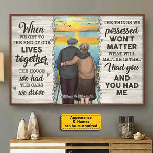 The End Of Our Lives - Personalized Horizontal Poster - Gift For Couples, Husband Wife