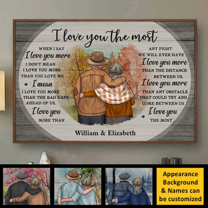 I Love You More Than Anything - Personalized Horizontal Poster - Gift For Couples, Husband Wife