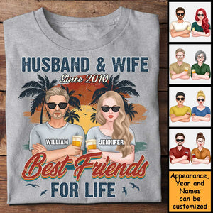 We're Best Friends For Life - Personalized Unisex T-shirt, Hoodie, Sweatshirt - Gift For Couple, Husband Wife, Anniversary, Engagement, Wedding, Marriage Gift