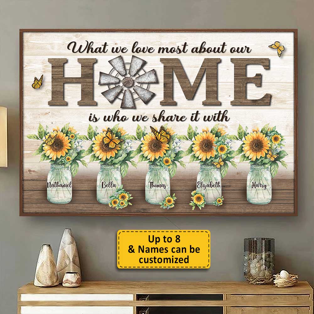 What We Love Most About Our Home - Personalized Horizontal Poster - Gi -  Pawfect House