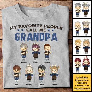 My Cherished People Call Me Grandpa - Gift For Grandpa, Personalized Unisex T-shirt, Hoodie