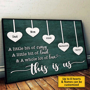 A Whole Lot Of Love - Personalized Horizontal Poster - Gift For Couples, Husband Wife