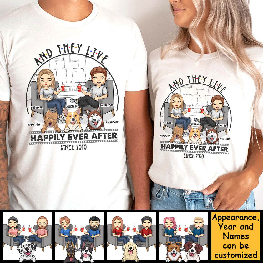 And They Lived Happily Ever After - Personalized Unisex T-Shirt Sold By