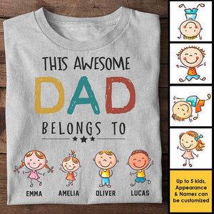 This Is Our Awesome Dad - Personalized Unisex T-shirt, Hoodie - Gift For Dad