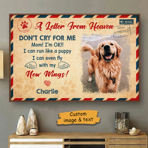 A Letter From Heaven - Personalized Horizontal Poster.