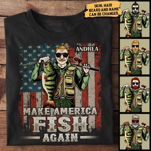 Make America Fish Again - Personalized Unisex T-Shirt.